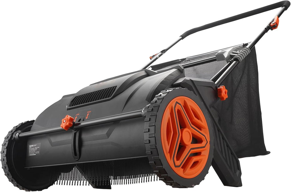 Push Lawn Sweeper, 26inch Leaf & Grass Collector
