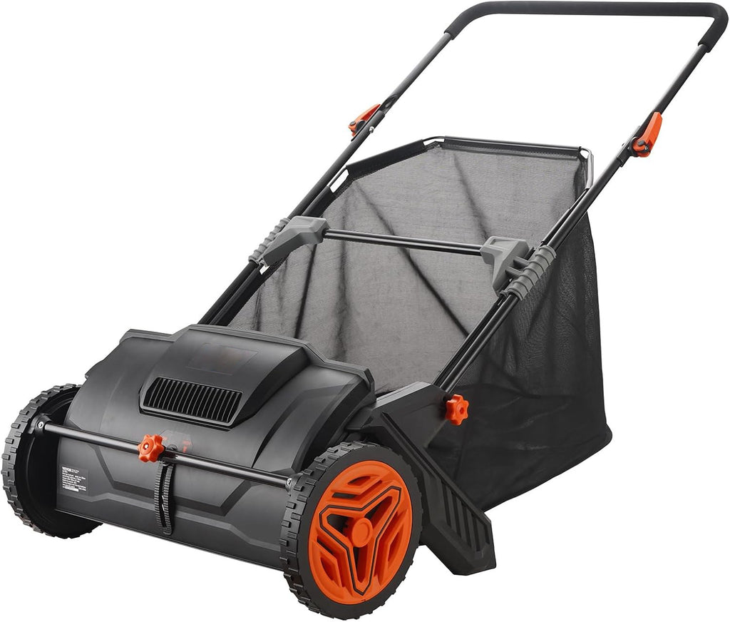 Push Lawn Sweeper, 26inch Leaf & Grass Collector