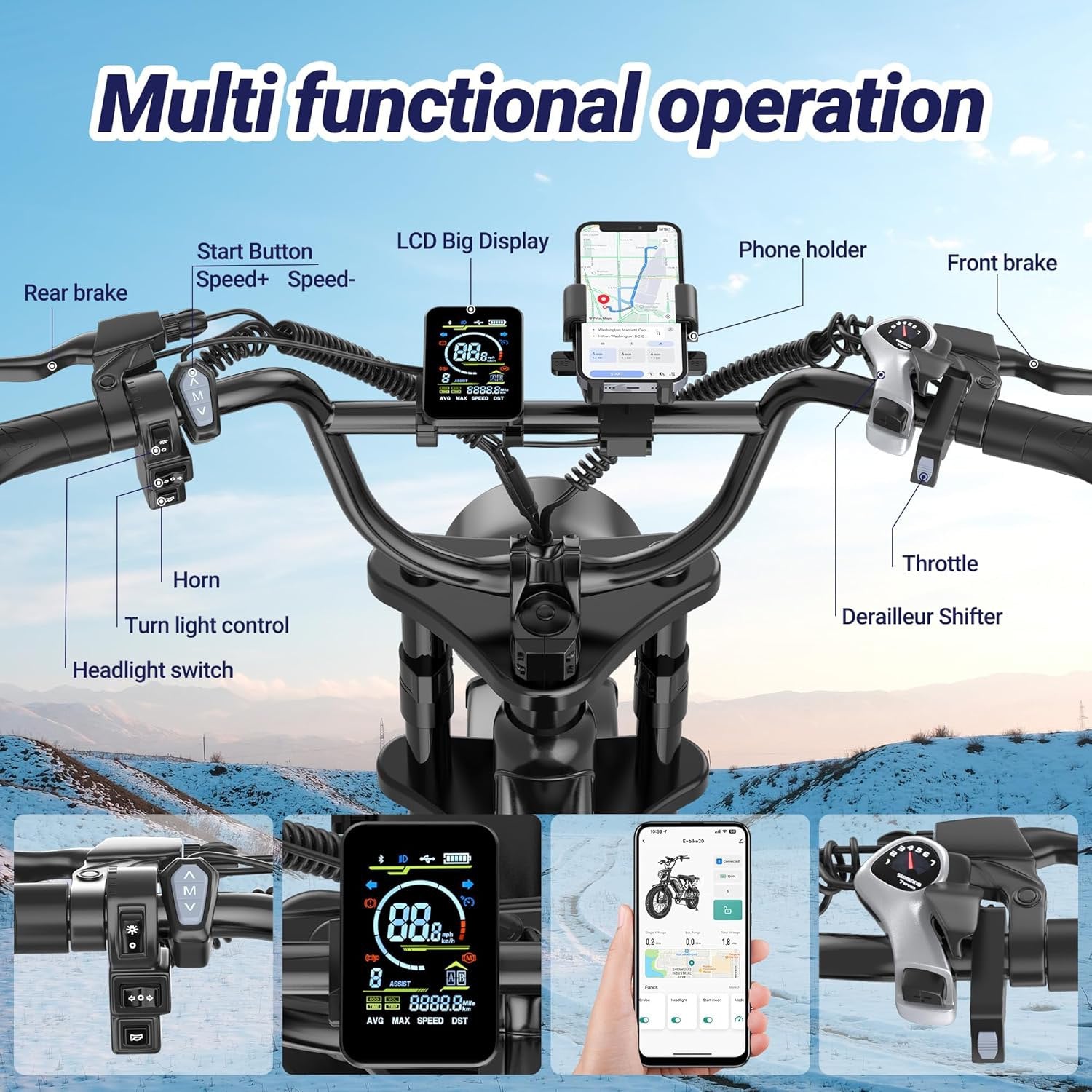 Fat Tire Electric Dirt Bike (1500W, 31MPH, 70 Mile Range)