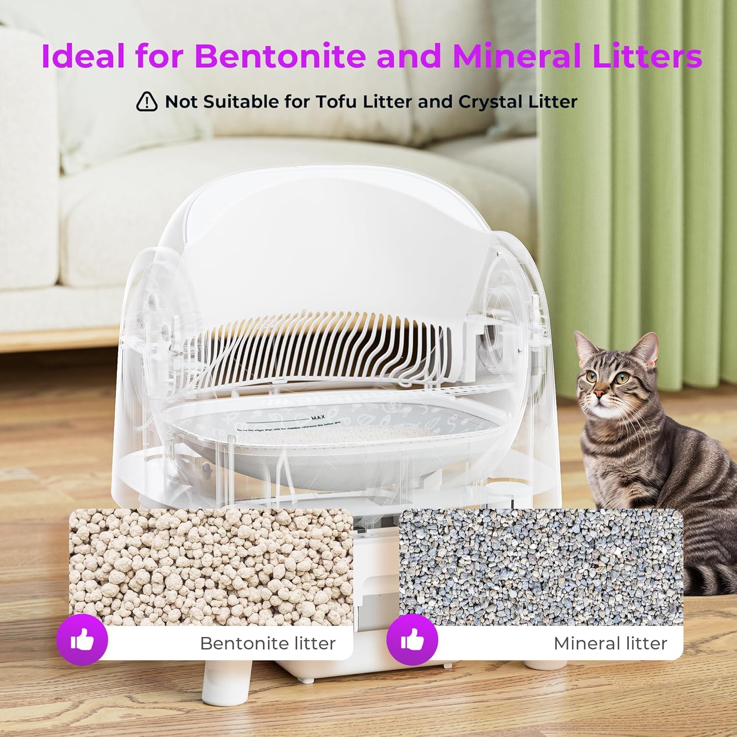 Self-Cleaning Cat Litter Box for Multiple Cats