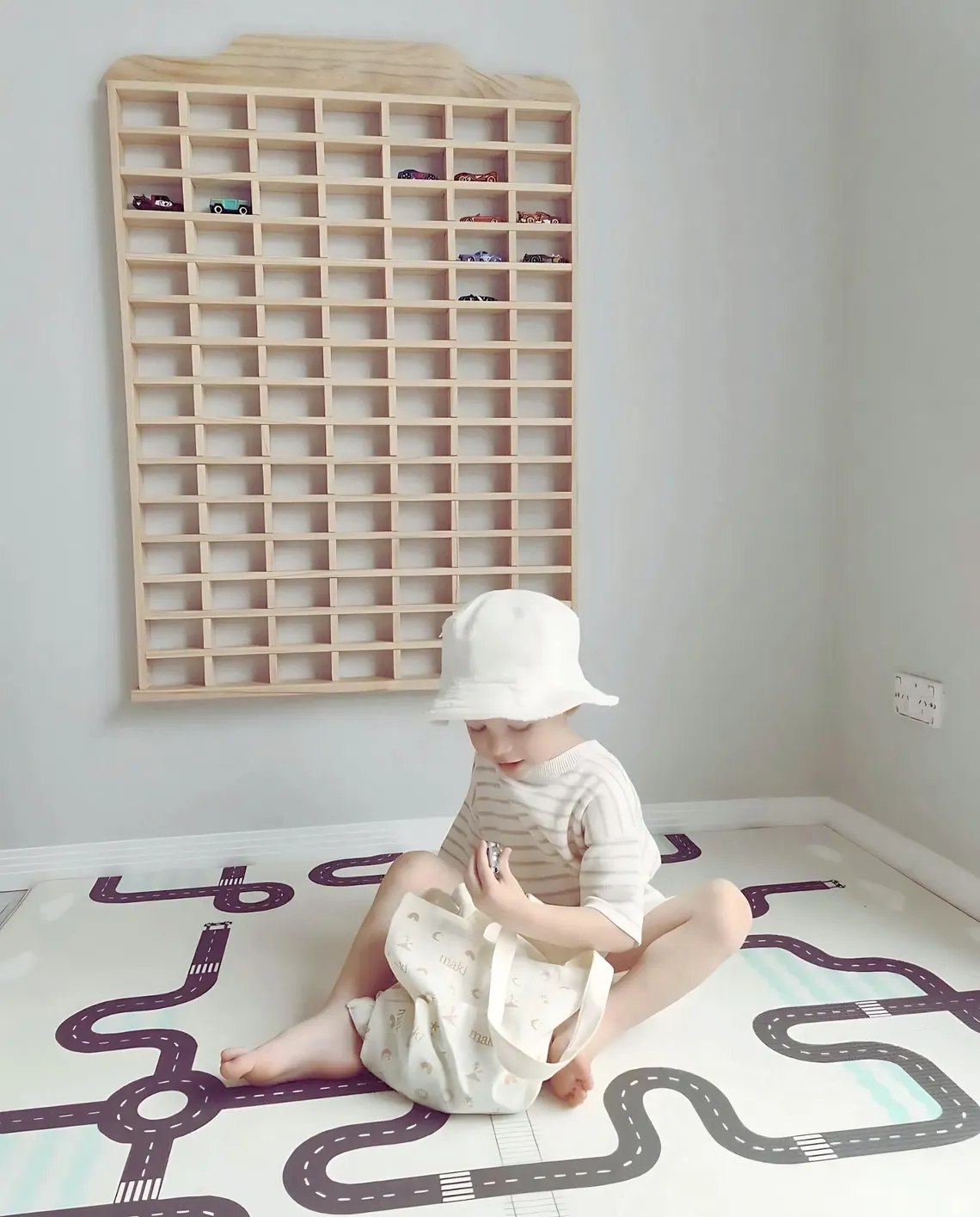 Wooden Toy Car Garage